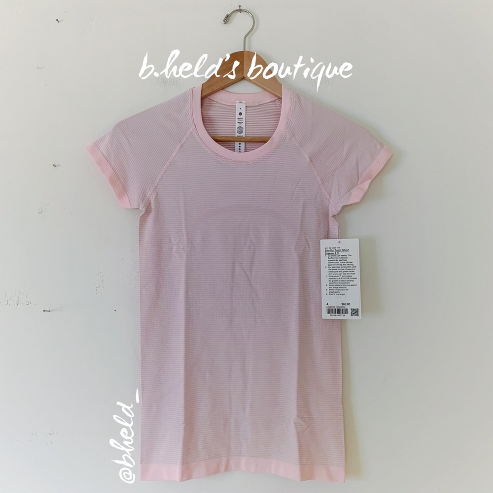 lululemon Swiftly Tech Short Sleeve Shirt 2.0 Strawberry Milkshake Sz 4 New NWT